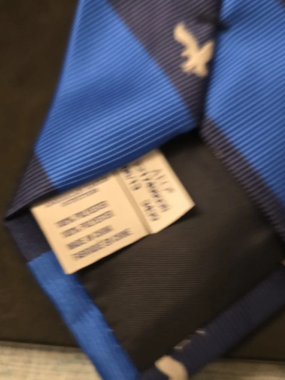 Blue Striped Eagle Motif Men's Tie AmericanEagle Outfitters 2013